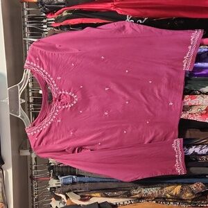 Girl's boho cotton blouse